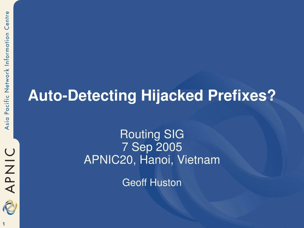 auto detecting hijacked prefixes