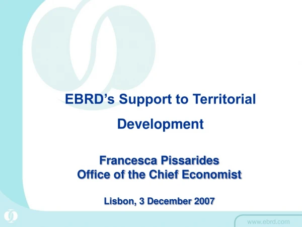 EBRD’s Support to Territorial Development