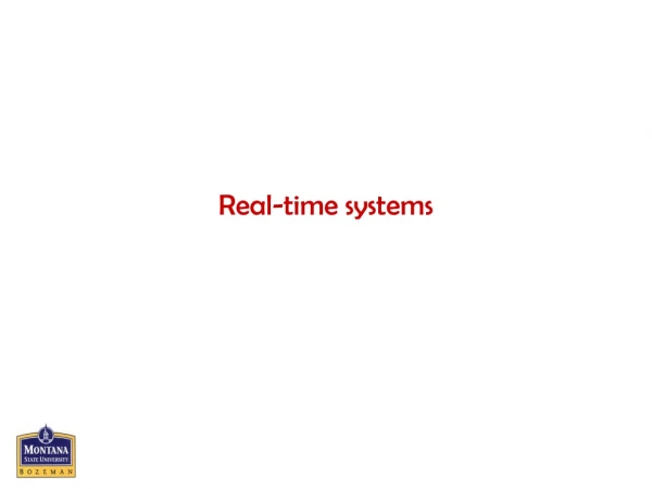 Real-time systems