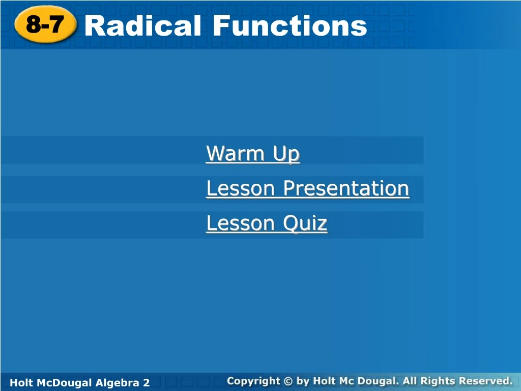 radical functions