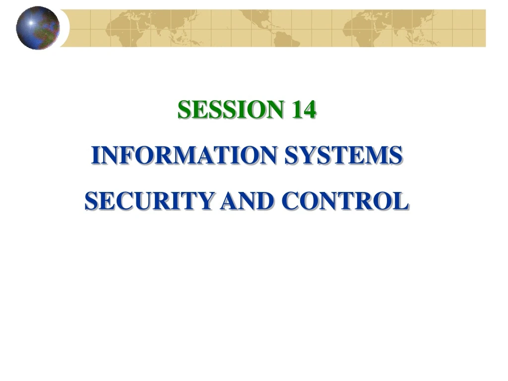 session 14 information systems security