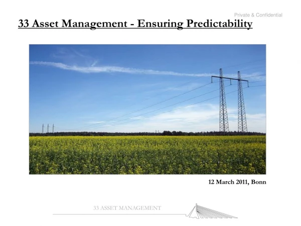 33 Asset Management - Ensuring Predictability
