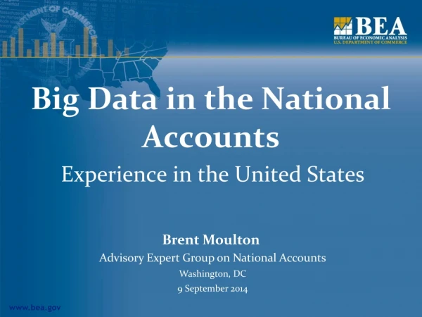 Big Data in the National Accounts