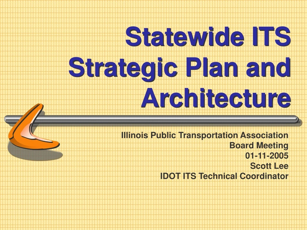 statewide its strategic plan and architecture