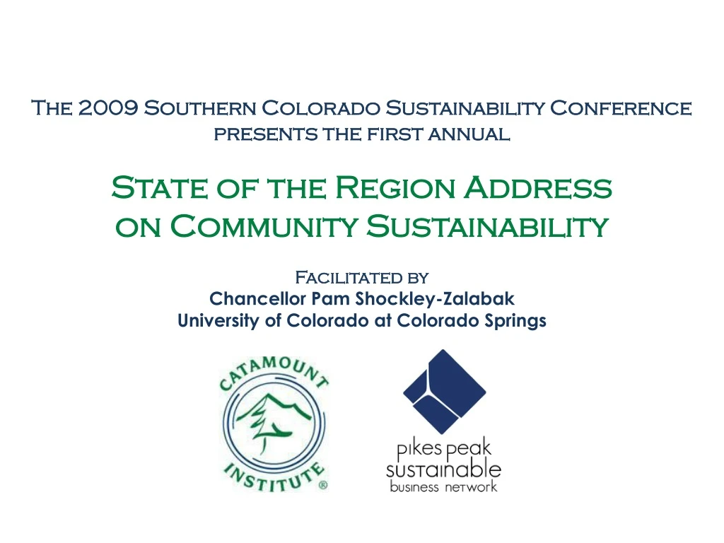 the 2009 southern colorado sustainability