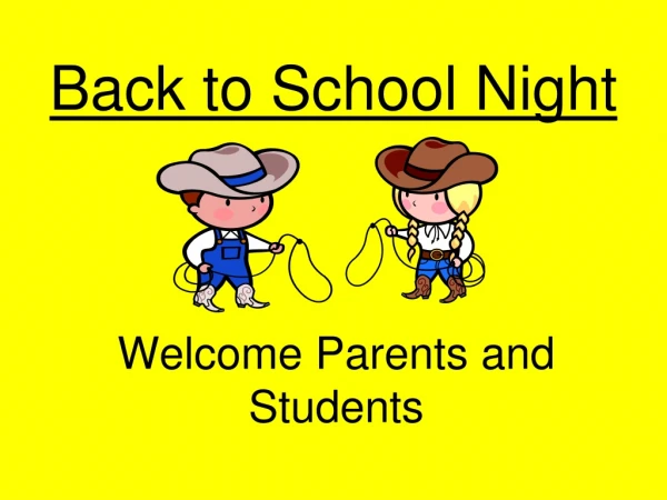 Back to School Night