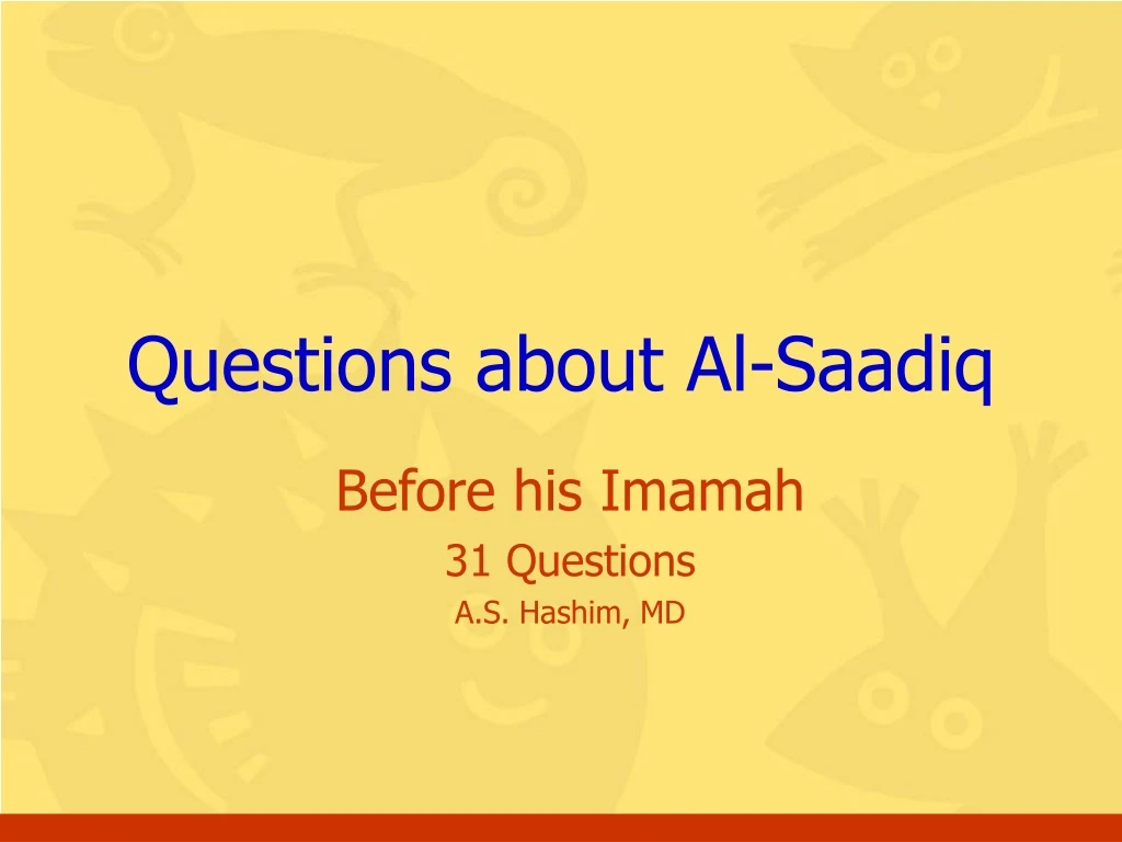 questions about al saadiq