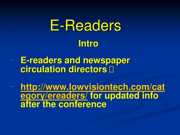 E-Readers