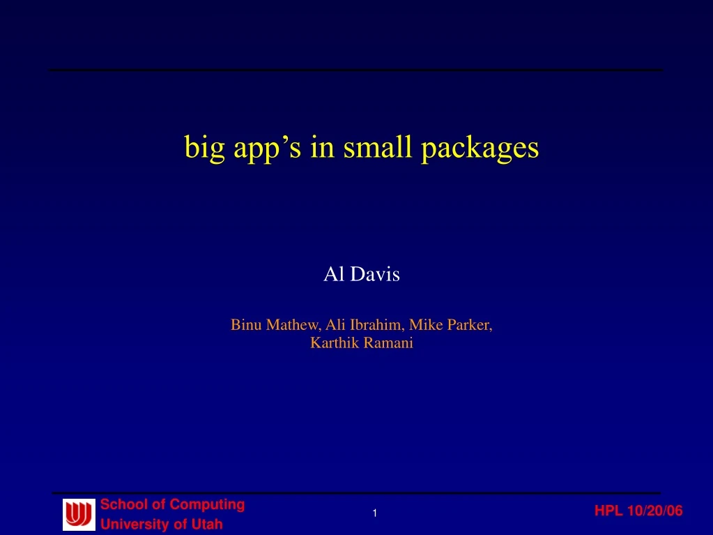 big app s in small packages