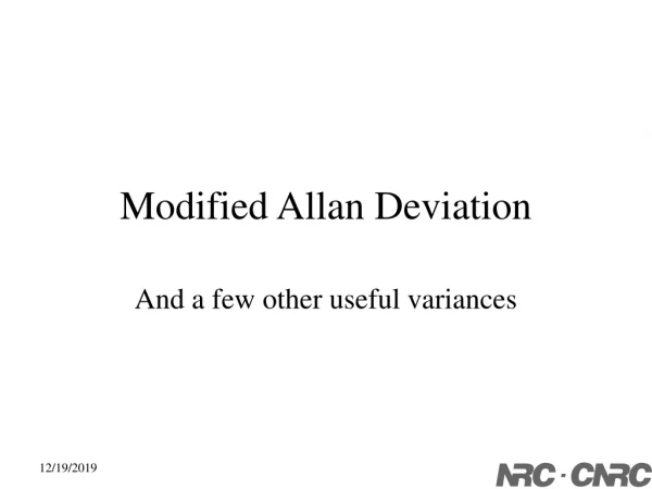Modified Allan Deviation