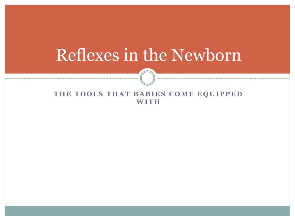 reflexes in the newborn