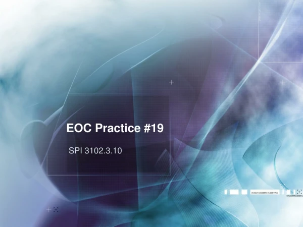 EOC Practice #19