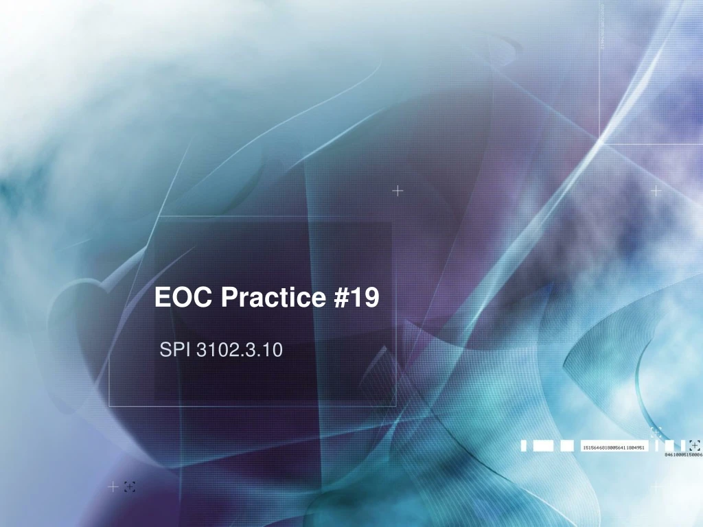 eoc practice 19