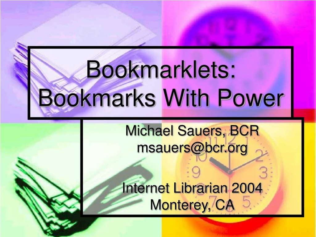bookmarklets bookmarks with power