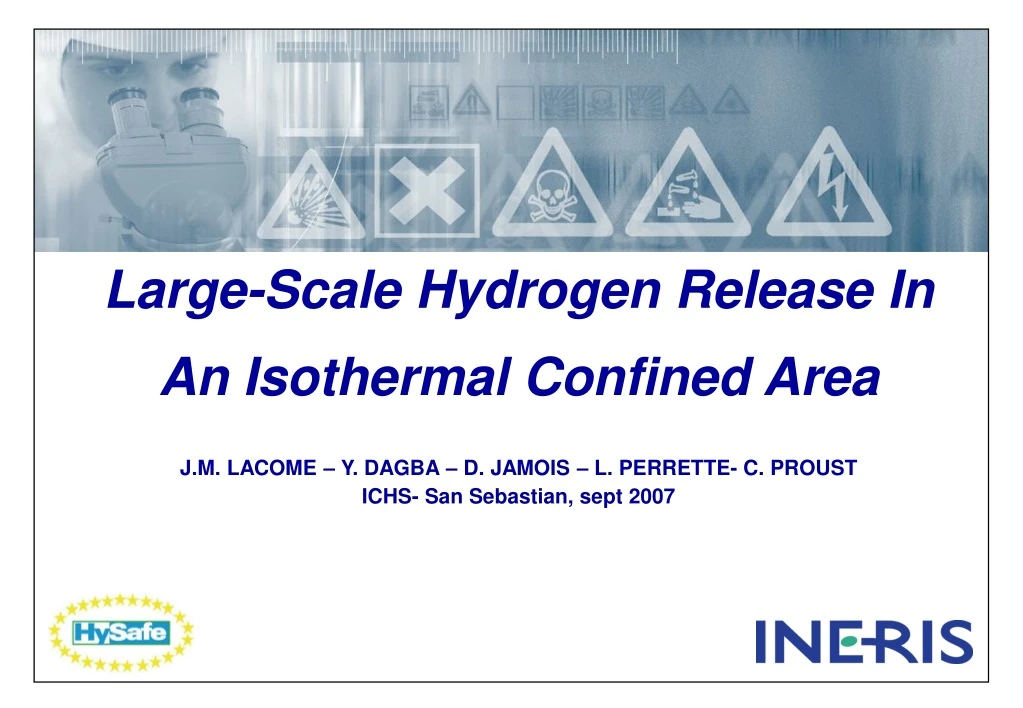 large scale hydrogen release in an isothermal
