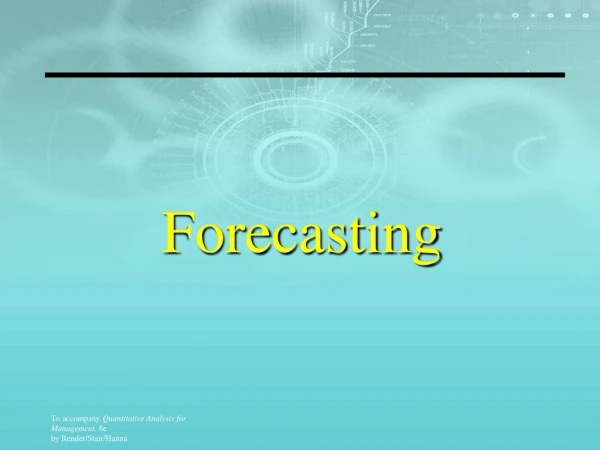 Forecasting