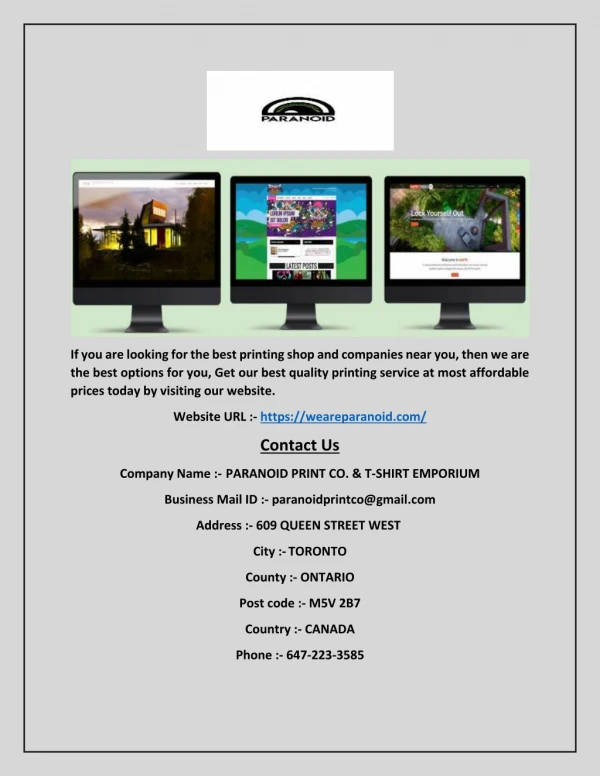if you are looking for the best printing shop