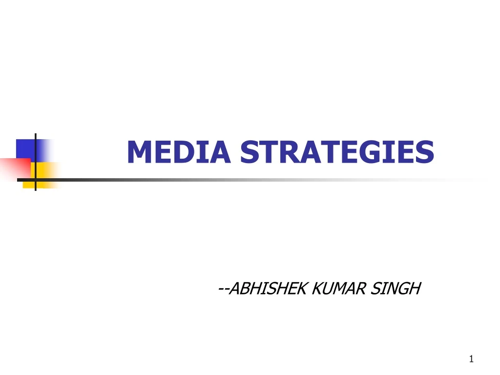 media strategies