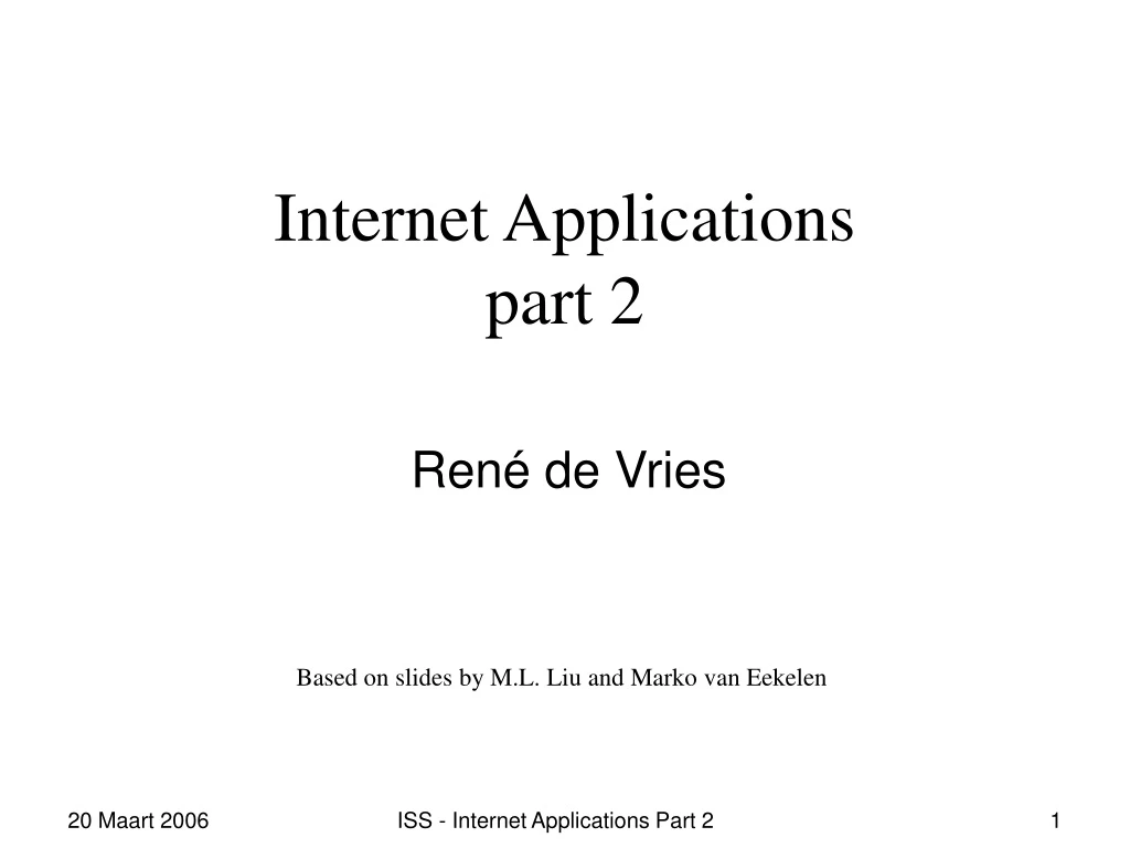 internet applications part 2