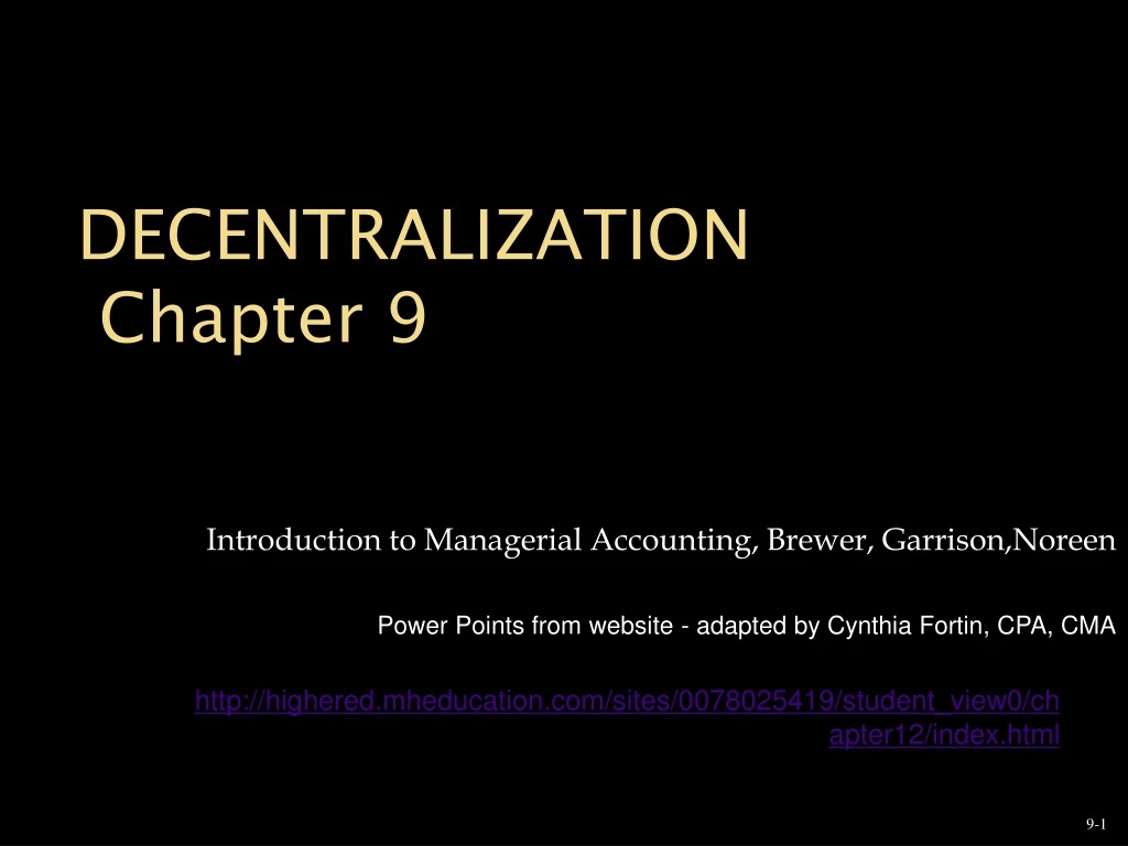 decentralization chapter 9