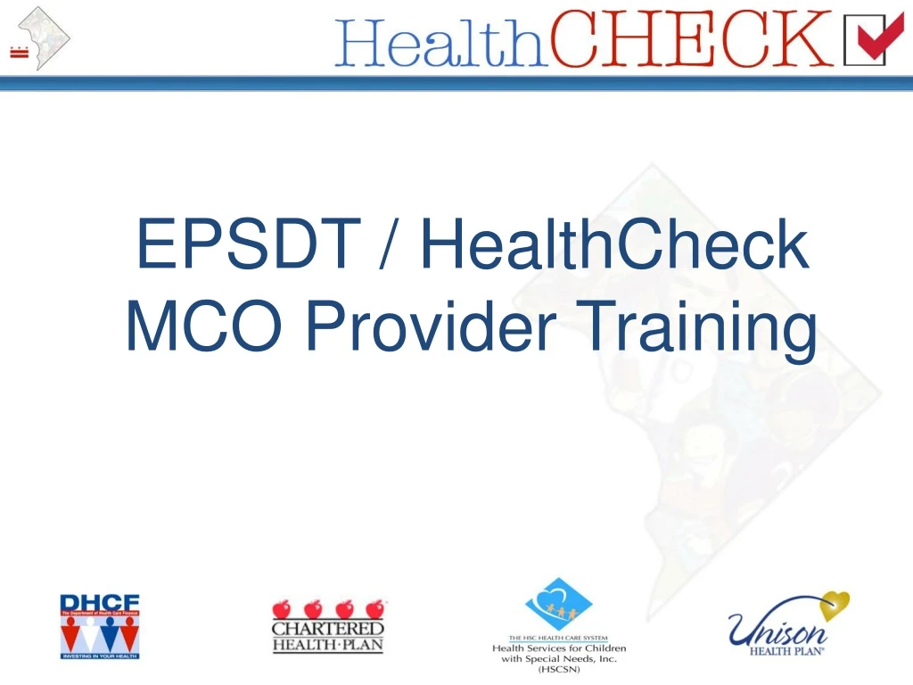 epsdt healthcheck mco provider training