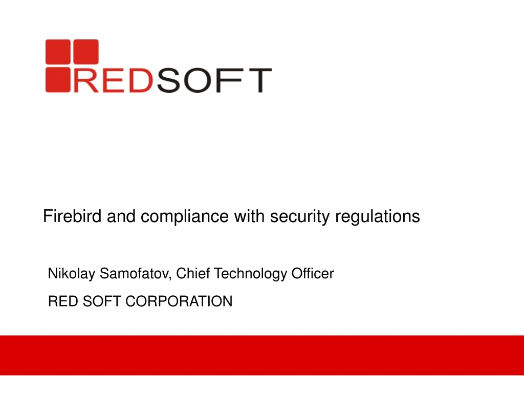 firebird and compliance with security regulations