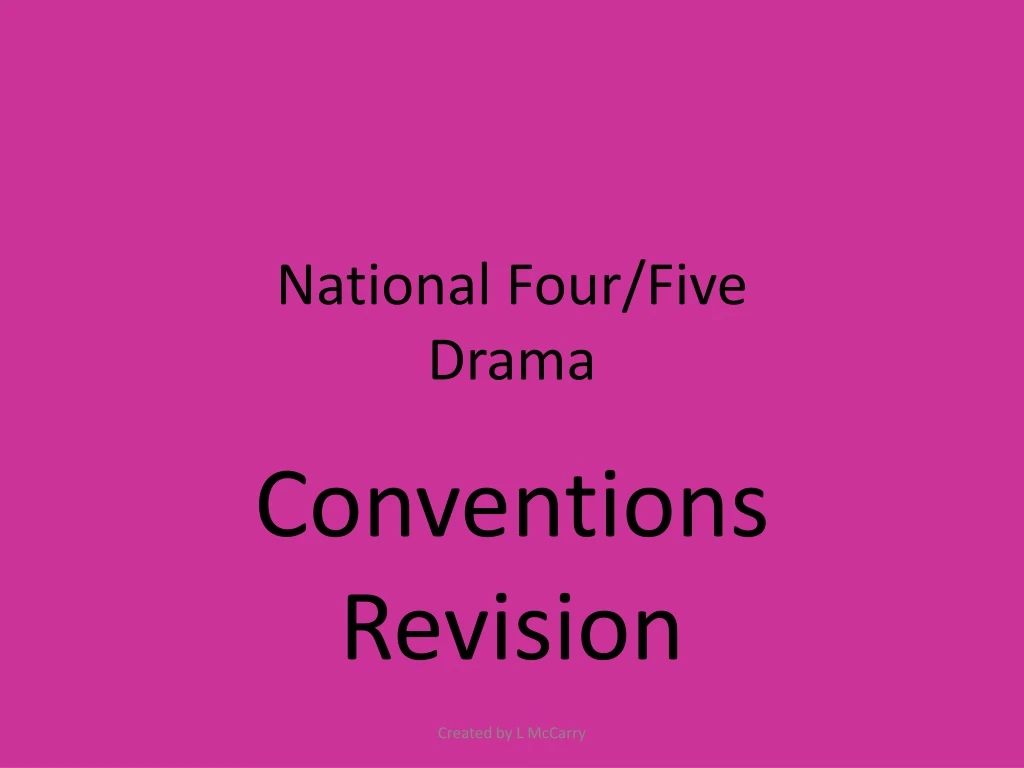 national four five drama