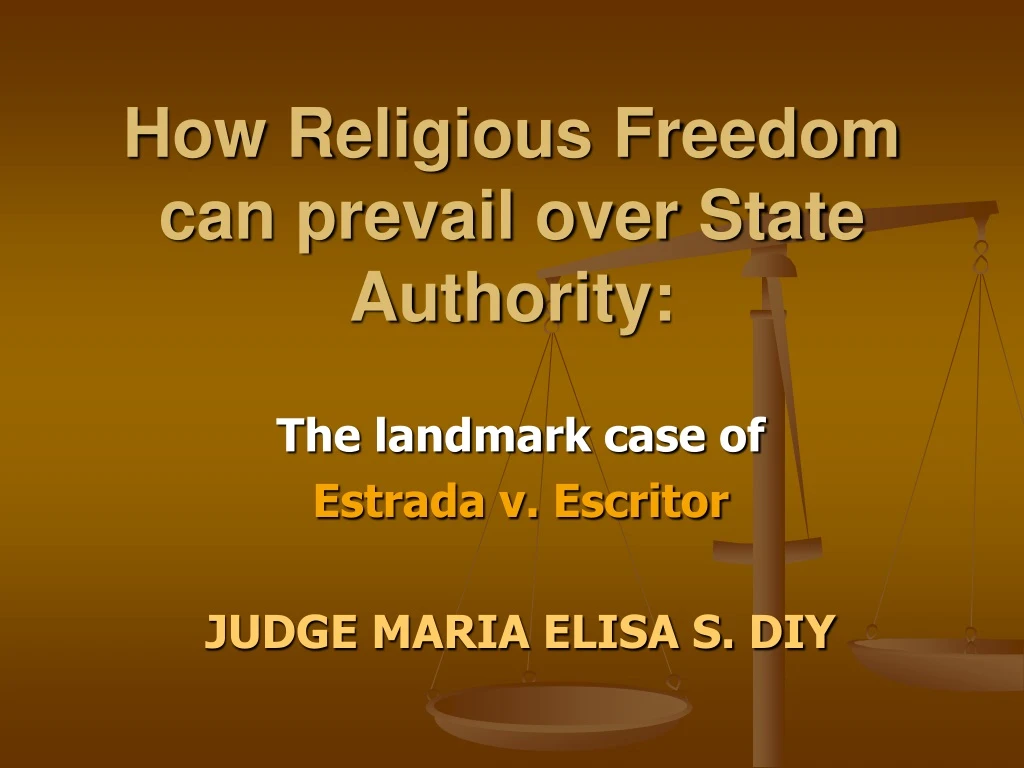 how religious freedom can prevail over state authority