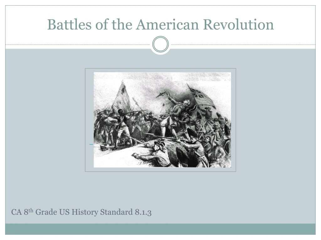 battles of the american revolution