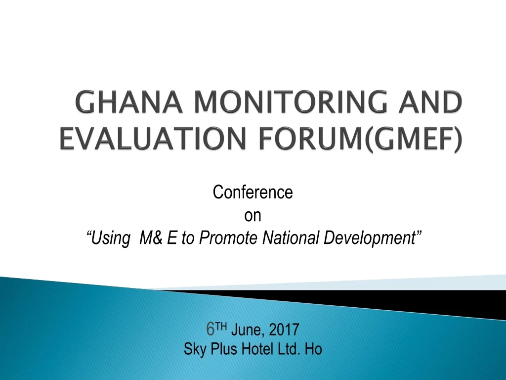 ghana monitoring and evaluation forum gmef