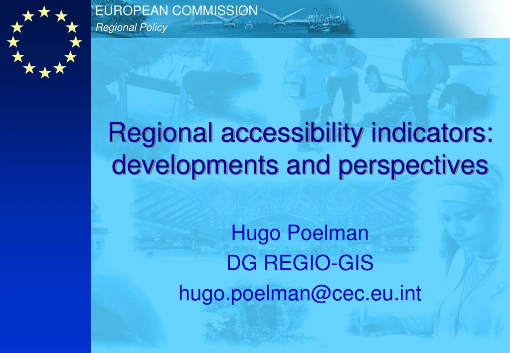 regional accessibility indicators developments and perspectives