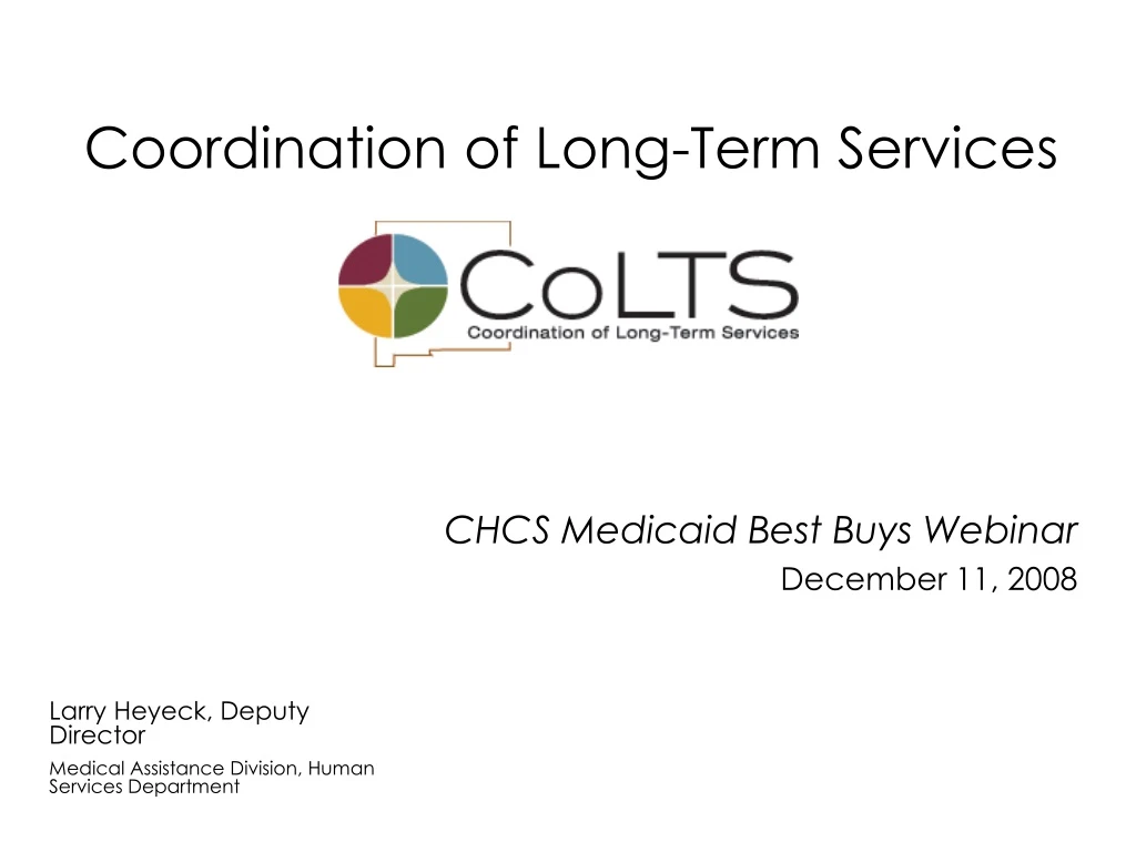 coordination of long term services