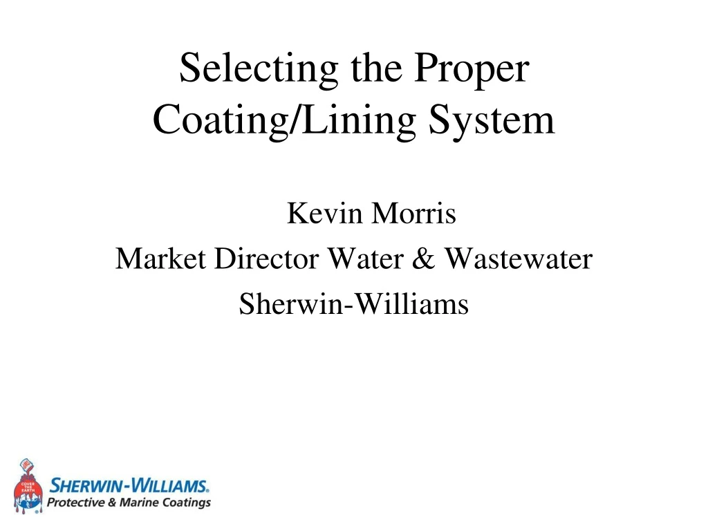 selecting the proper coating lining system