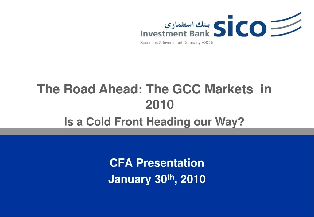 cfa presentation january 30 th 2010