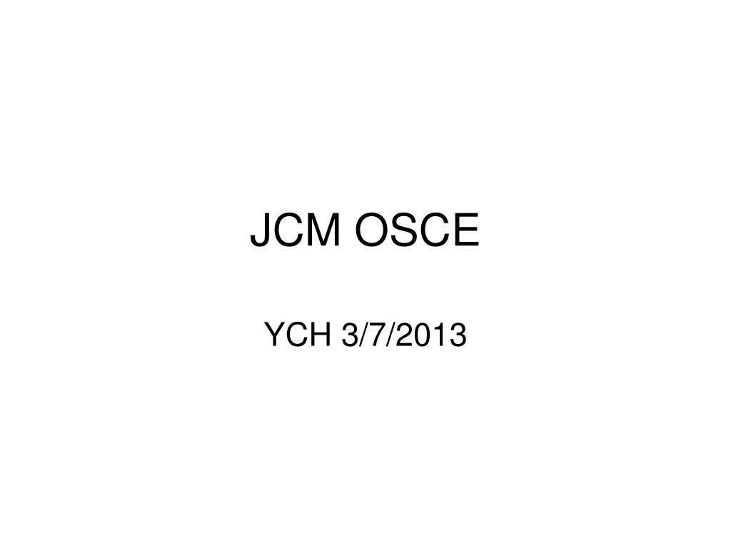 jcm osce