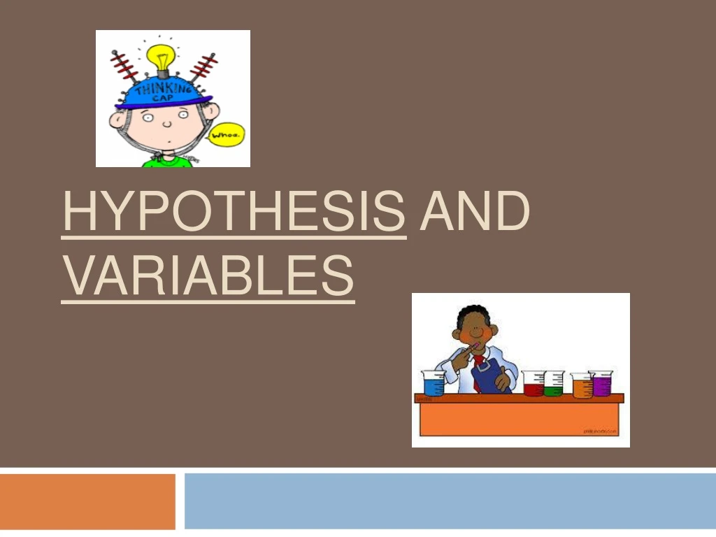 hypothesis and variables