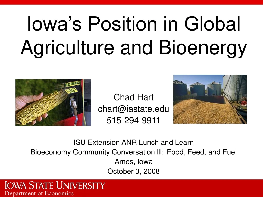 iowa s position in global agriculture