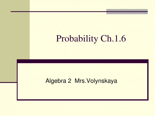 Probability Ch.1.6