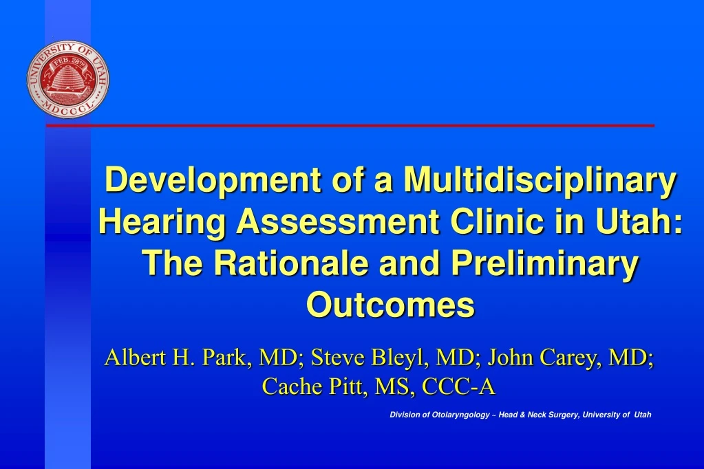 development of a multidisciplinary hearing