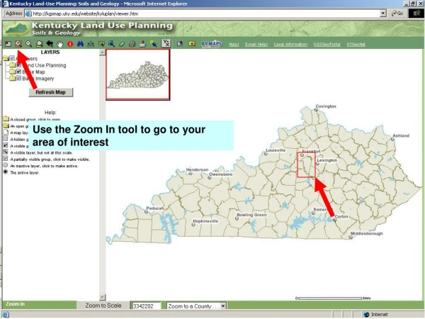 Use the Zoom In tool to go to your area of interest