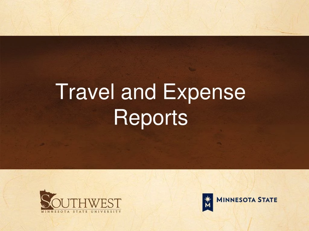 travel and expense reports