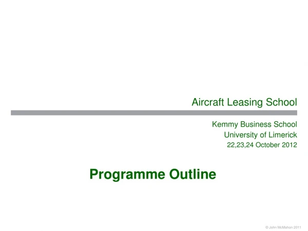 Aircraft Leasing School