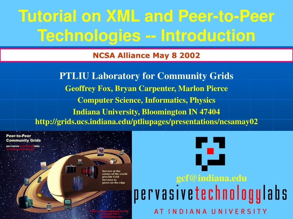 tutorial on xml and peer to peer technologies introduction