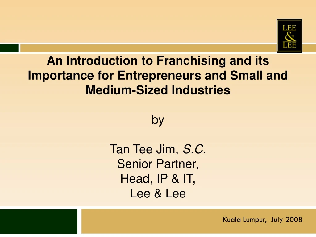 an introduction to franchising and its importance
