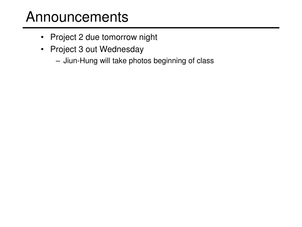 announcements