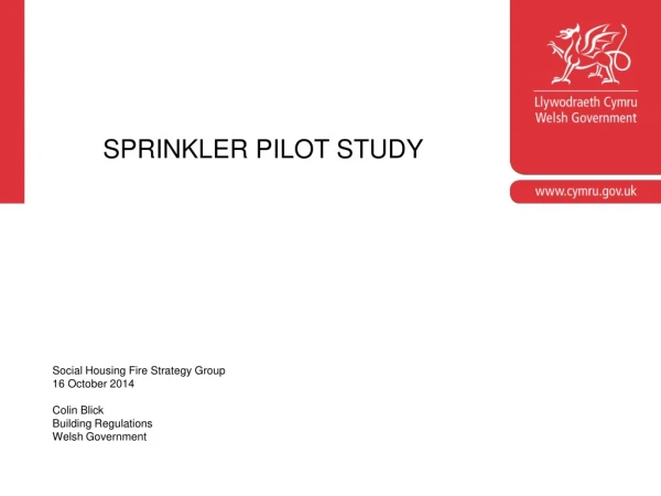 SPRINKLER PILOT STUDY