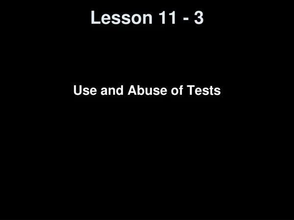 Lesson 11 - 3