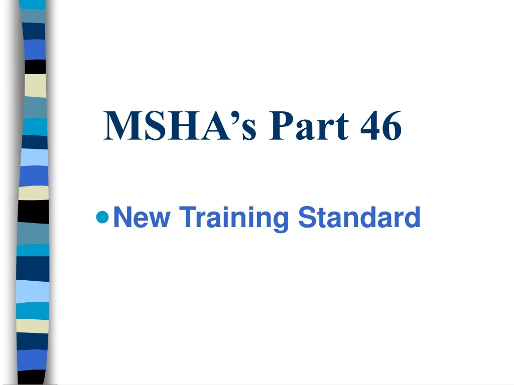 msha s part 46