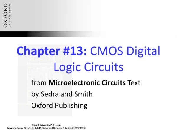 Chapter #13:  CMOS Digital Logic Circuits