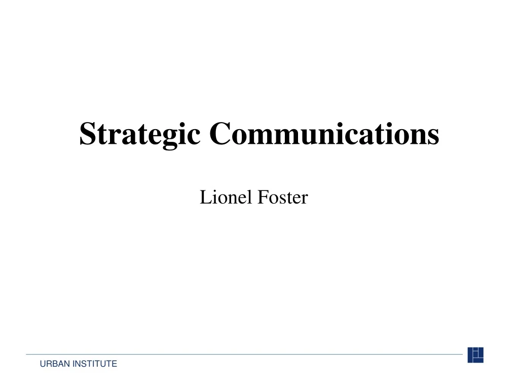 strategic communications